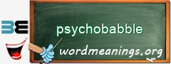 WordMeaning blackboard for psychobabble